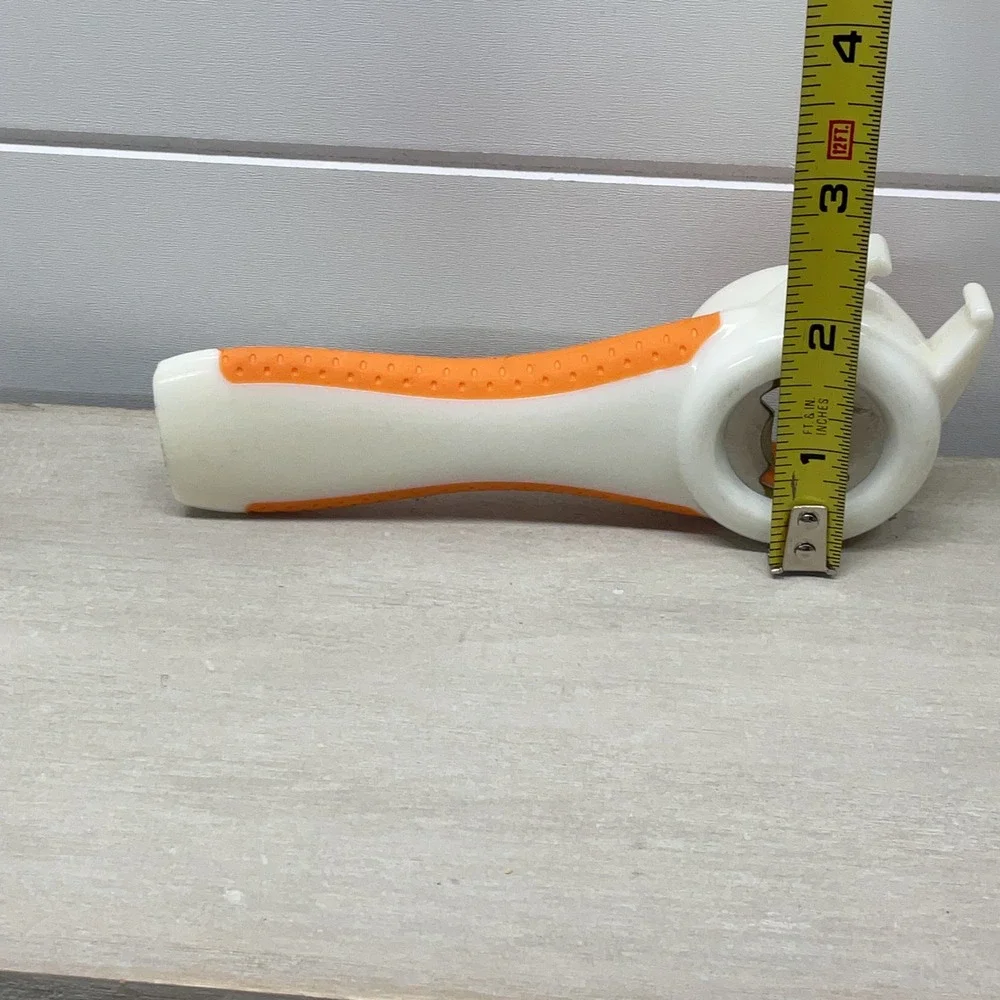5-in-1 Multi-Purpose Kitchen Opener Tool White Orange Ergonomic Grip Gadget